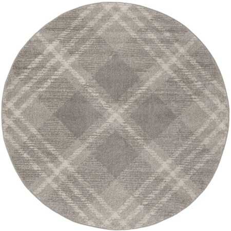 Safavieh Adirondack Power Loomed Round Area Rug; Light Grey & Ivory - 6 x 6 ft. ADR129B-6R